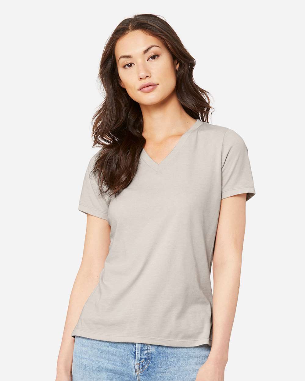 BELLA + CANVAS-6405CVC-Women's Relaxed Heather CVC V-Neck Tee - Image 14