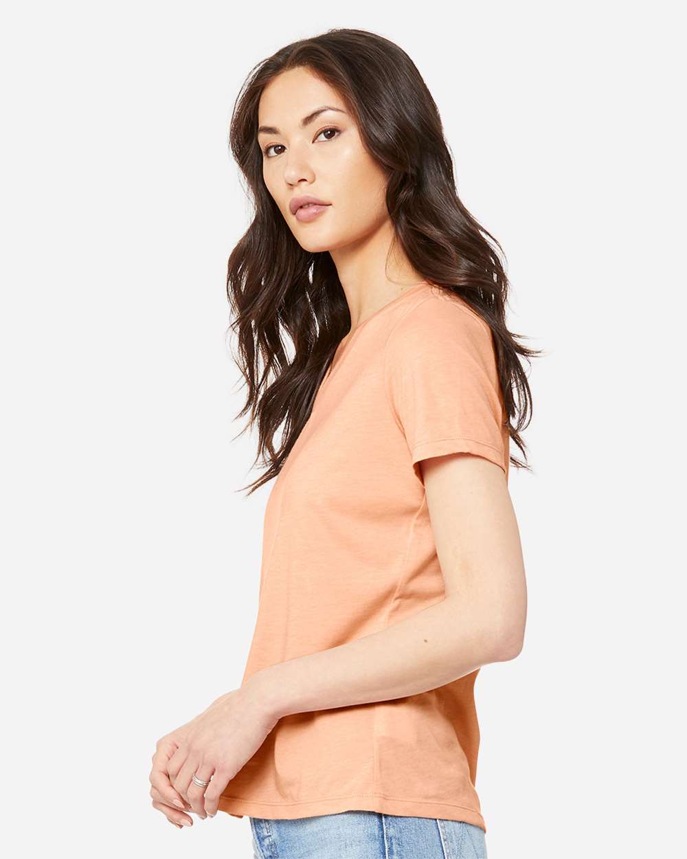 BELLA + CANVAS-6405CVC-Women's Relaxed Heather CVC V-Neck Tee - Image 36