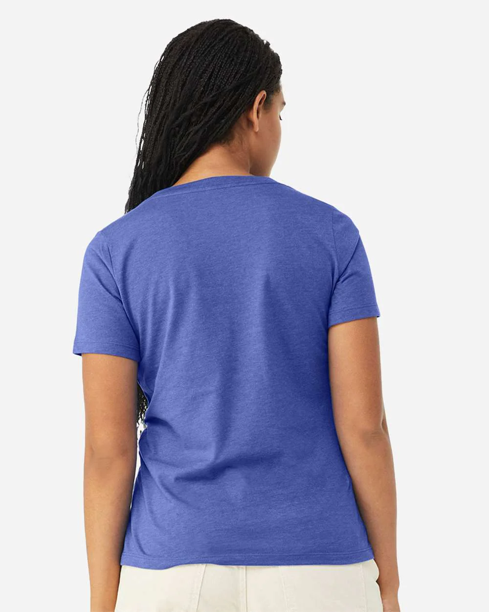 BELLA + CANVAS-6405CVC-Women's Relaxed Heather CVC V-Neck Tee - Image 52