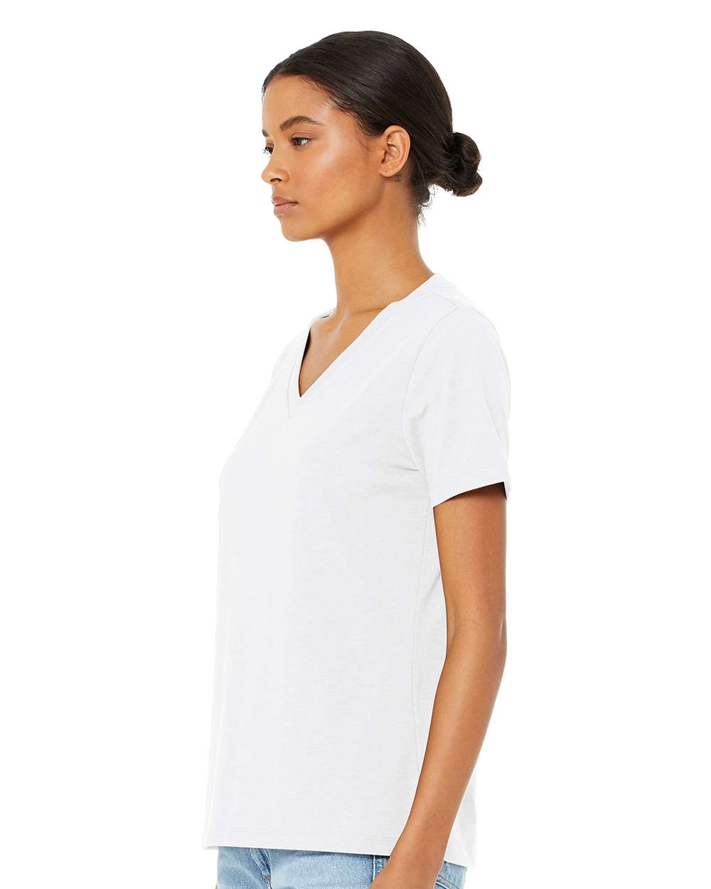 BELLA + CANVAS-6405CVC-Women's Relaxed Heather CVC V-Neck Tee - Image 63