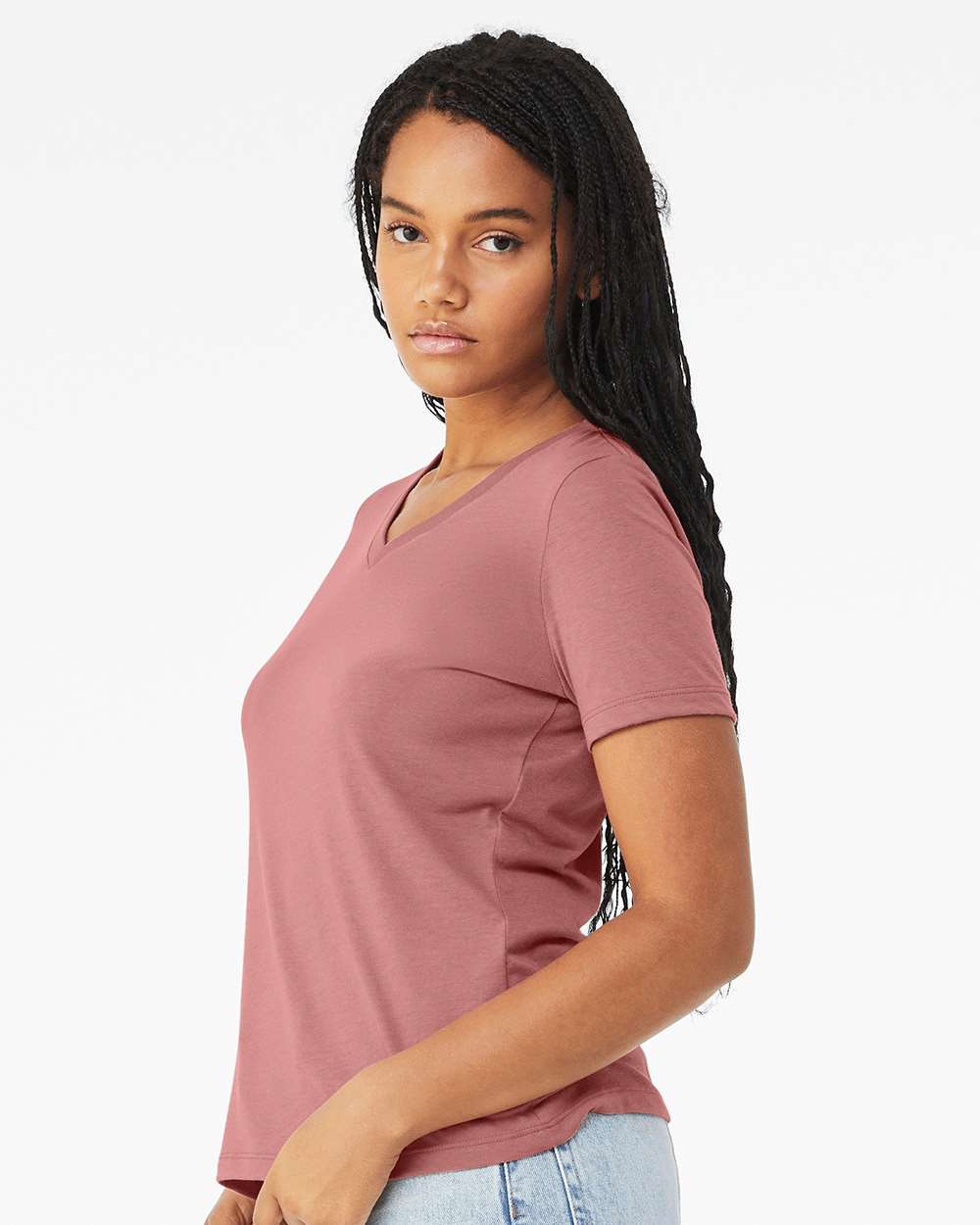 BELLA + CANVAS-6415-Women's Relaxed Triblend Short Sleeve V-Neck Tee - Image 15