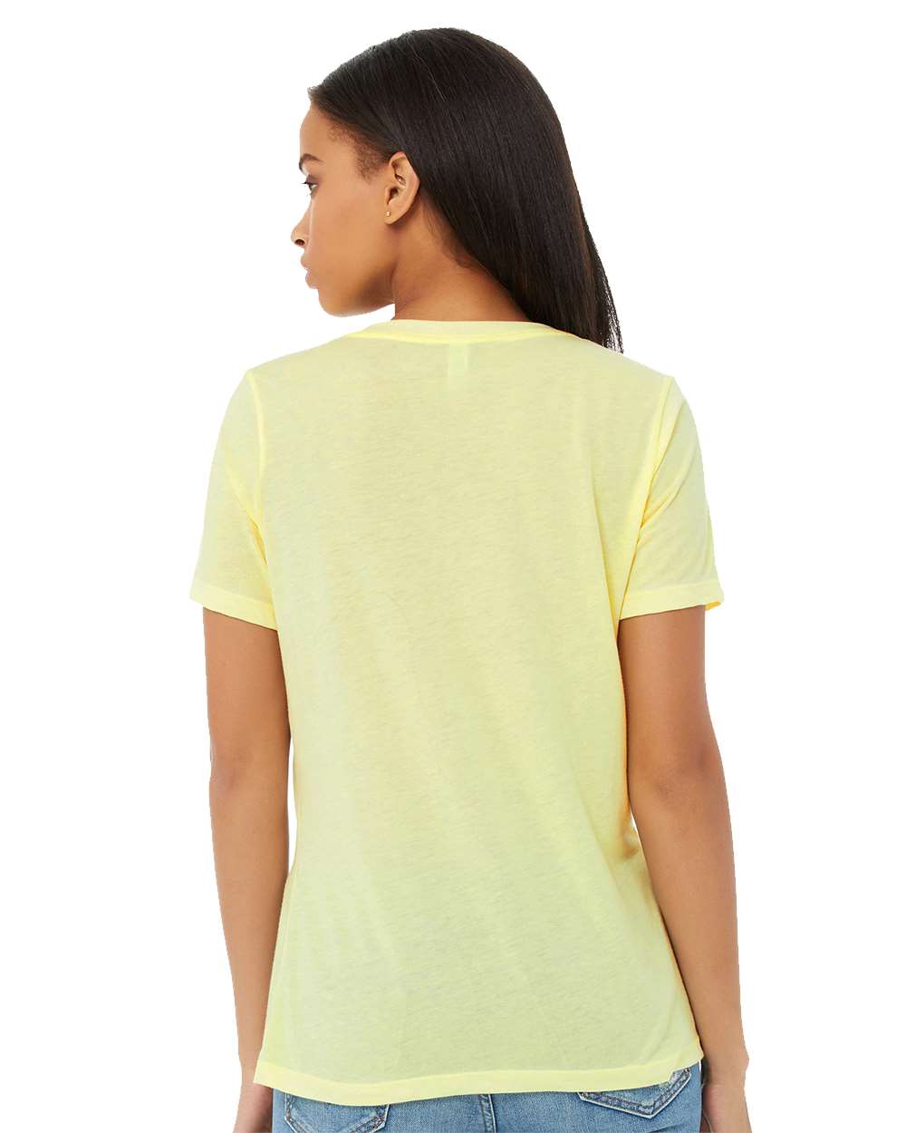 BELLA + CANVAS-6415-Women's Relaxed Triblend Short Sleeve V-Neck Tee - Image 22