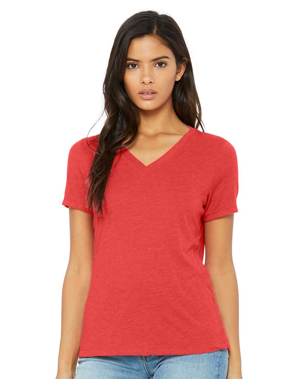BELLA + CANVAS-6415-Women's Relaxed Triblend Short Sleeve V-Neck Tee - Image 26