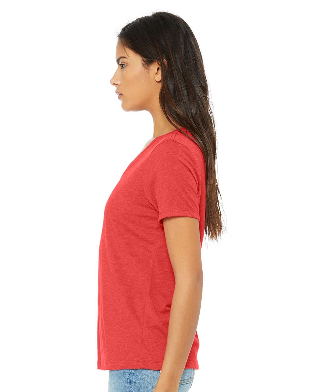 BELLA + CANVAS-6415-Women's Relaxed Triblend Short Sleeve V-Neck Tee - Image 27