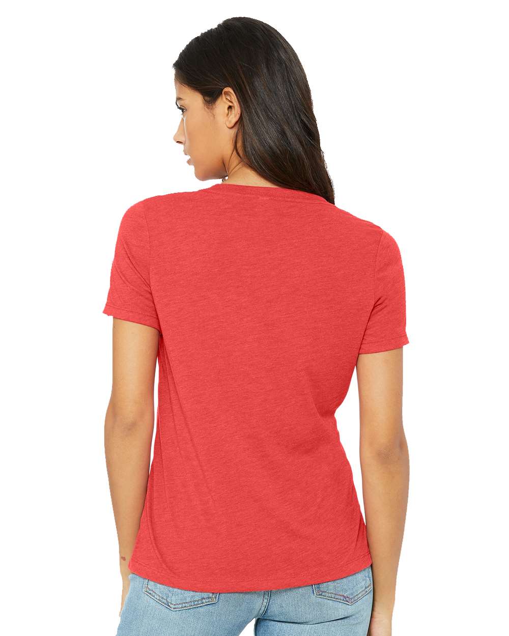 BELLA + CANVAS-6415-Women's Relaxed Triblend Short Sleeve V-Neck Tee - Image 28