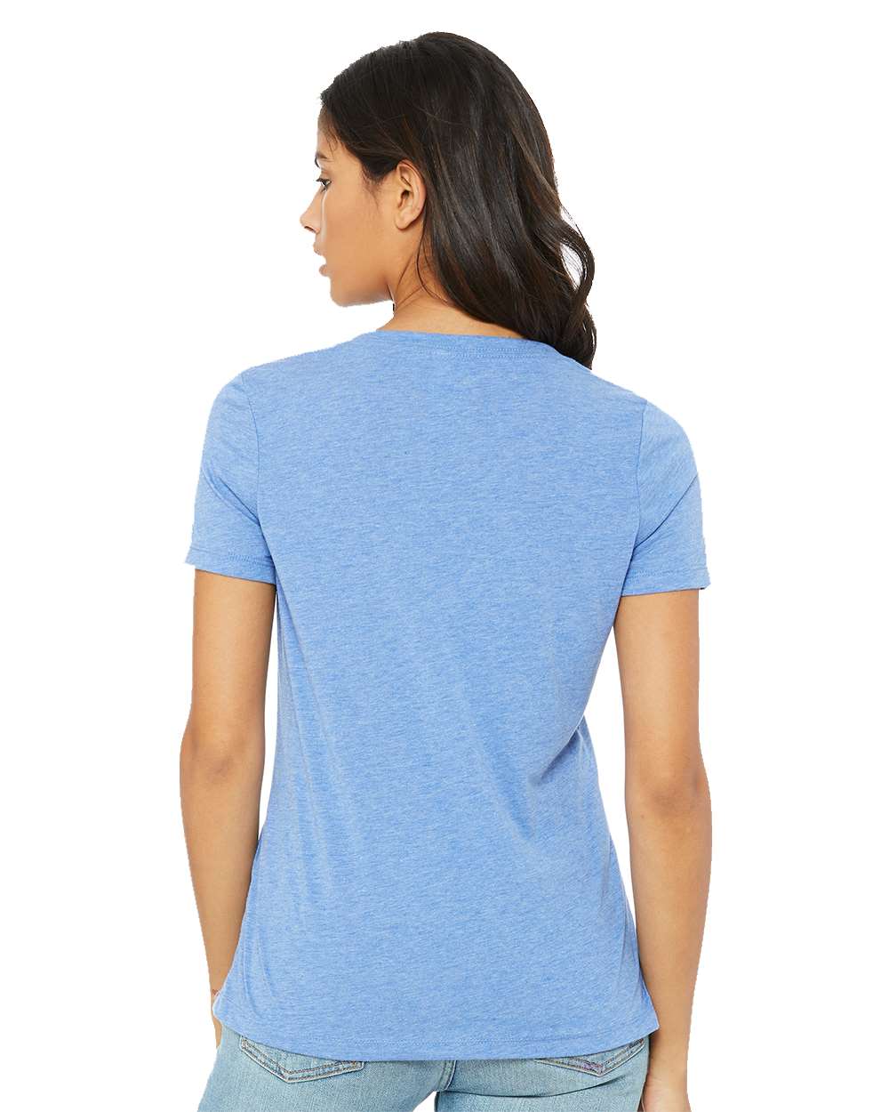 BELLA + CANVAS-6415-Women's Relaxed Triblend Short Sleeve V-Neck Tee - Image 3