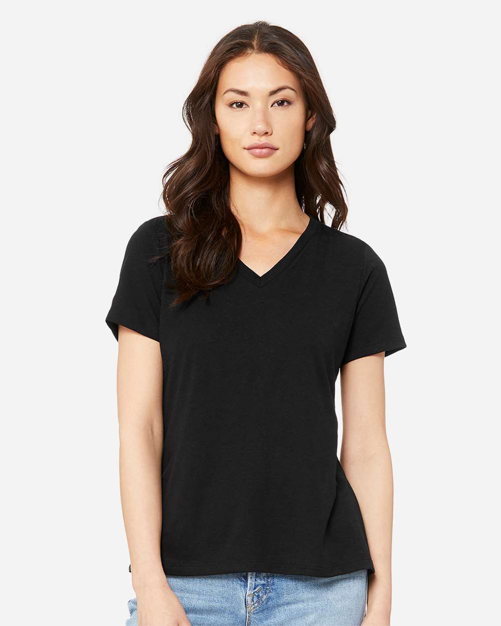 BELLA + CANVAS-6415-Women's Relaxed Triblend Short Sleeve V-Neck Tee - Image 32