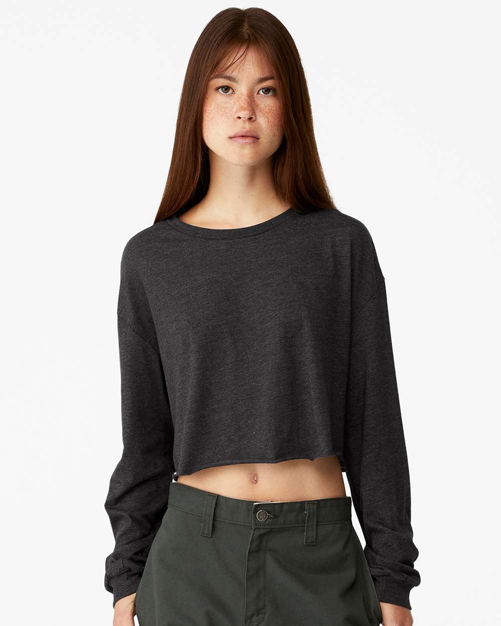 BELLA + CANVAS-6501-FWD Fashion Women's Crop Long Sleeve Tee - Image 17