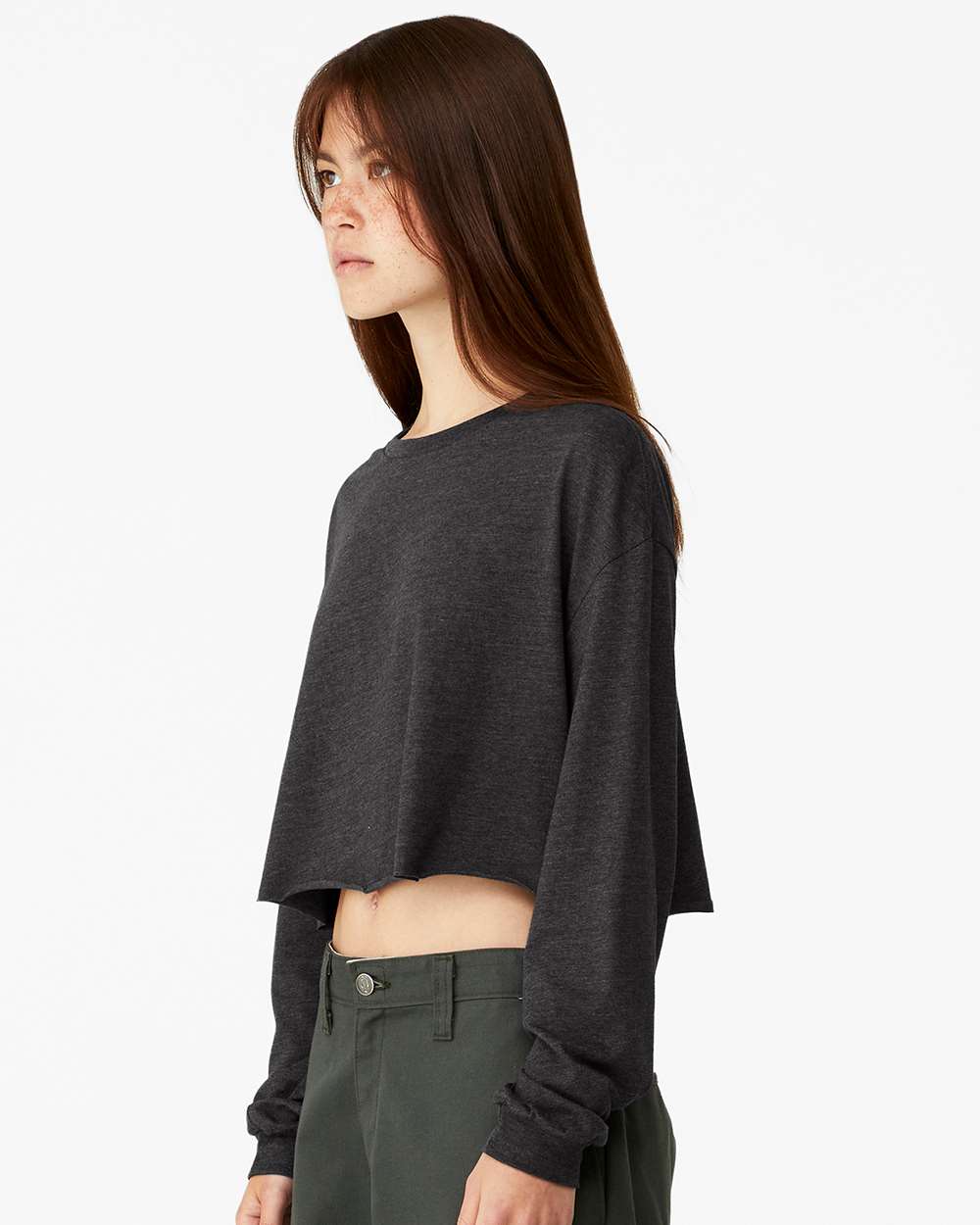 BELLA + CANVAS-6501-FWD Fashion Women's Crop Long Sleeve Tee - Image 18