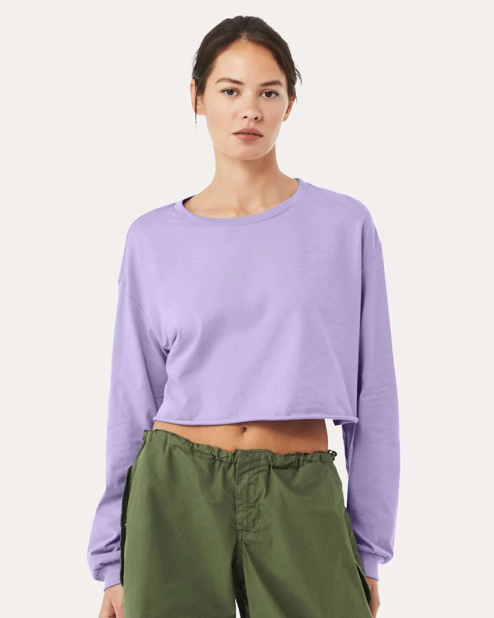 BELLA + CANVAS-6501-FWD Fashion Women's Crop Long Sleeve Tee - Image 23