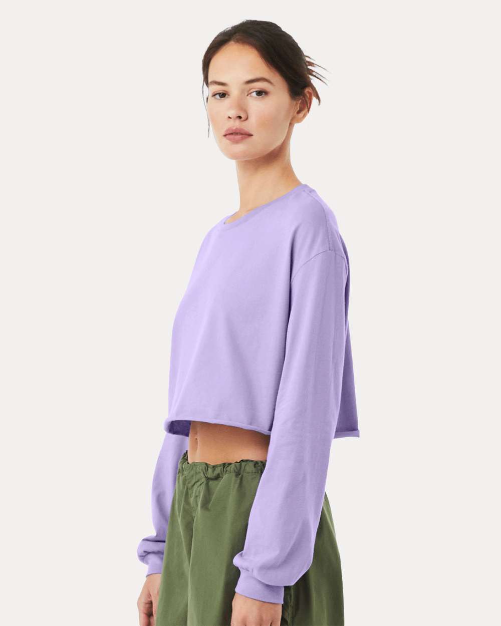 BELLA + CANVAS-6501-FWD Fashion Women's Crop Long Sleeve Tee - Image 24