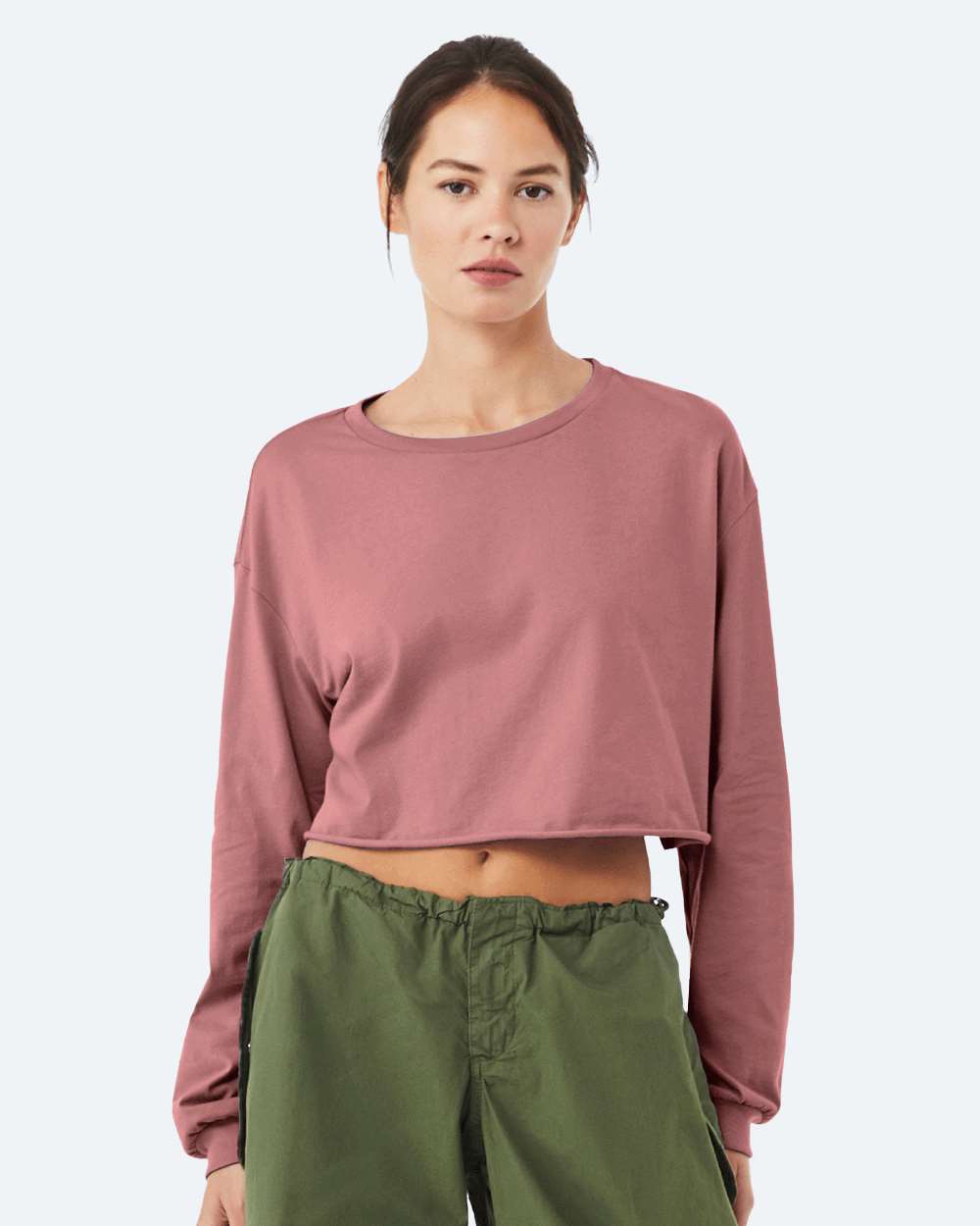 BELLA + CANVAS-6501-FWD Fashion Women's Crop Long Sleeve Tee - Image 29