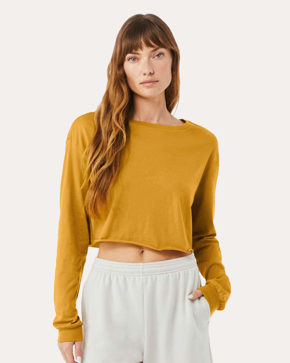 BELLA + CANVAS-6501-FWD Fashion Women's Crop Long Sleeve Tee - Image 35