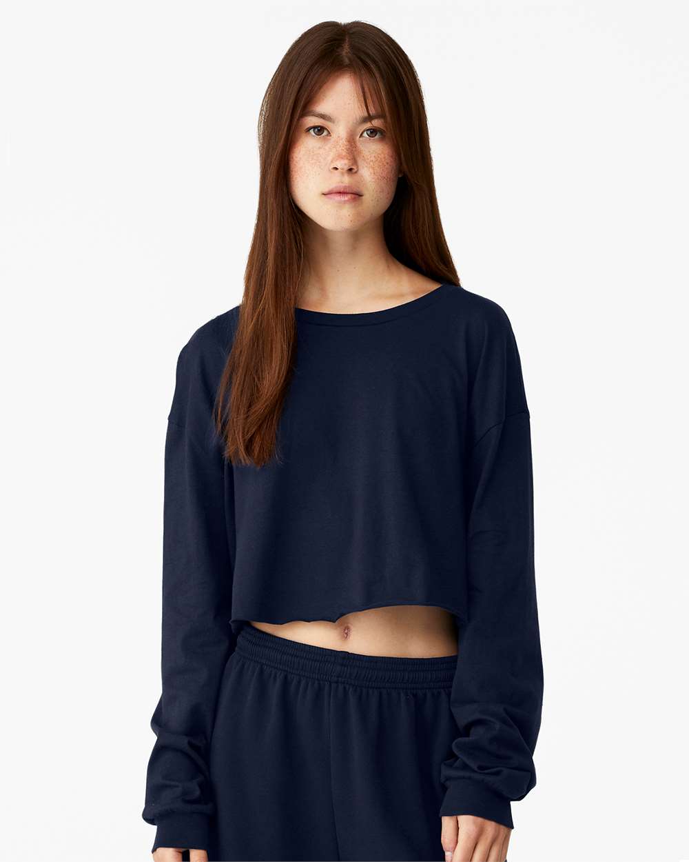 BELLA + CANVAS-6501-FWD Fashion Women's Crop Long Sleeve Tee - Image 41