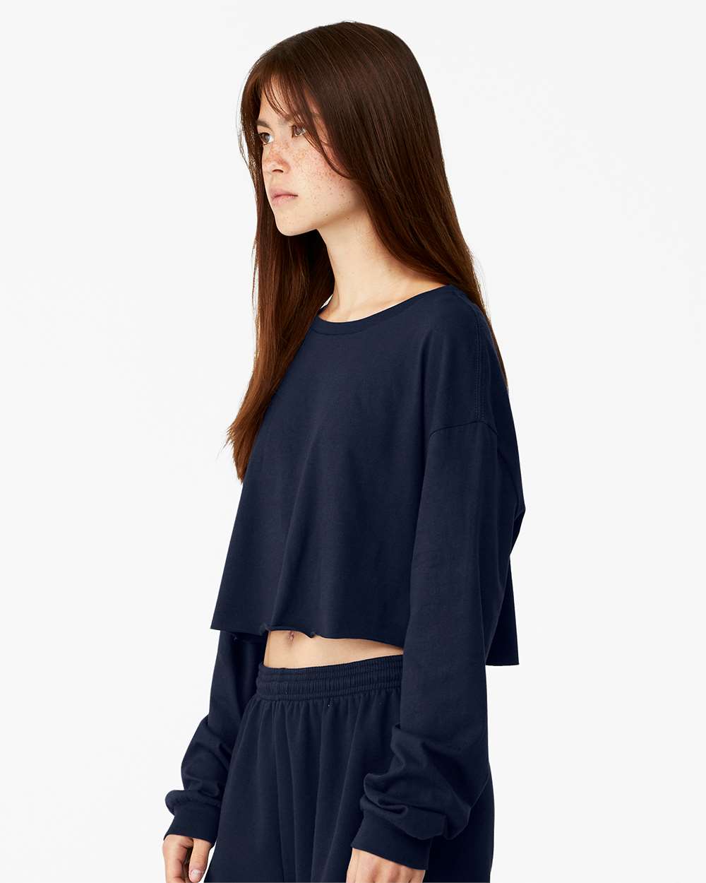 BELLA + CANVAS-6501-FWD Fashion Women's Crop Long Sleeve Tee - Image 42