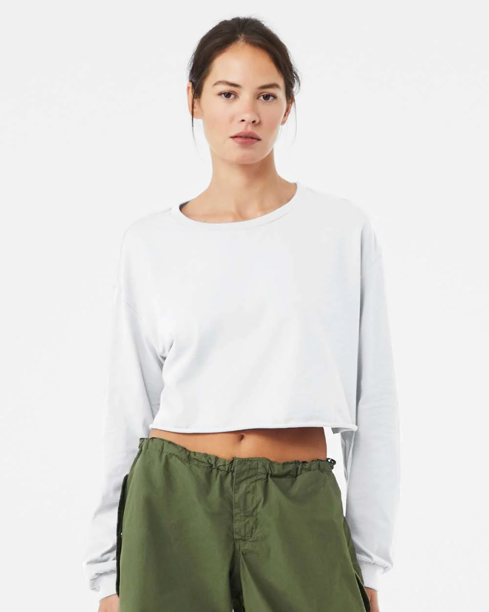 BELLA + CANVAS-6501-FWD Fashion Women's Crop Long Sleeve Tee - Image 47