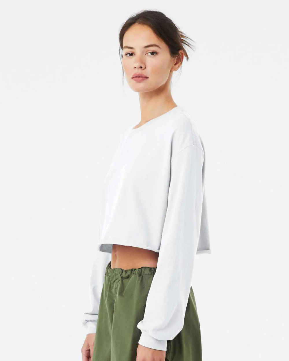 BELLA + CANVAS-6501-FWD Fashion Women's Crop Long Sleeve Tee - Image 48