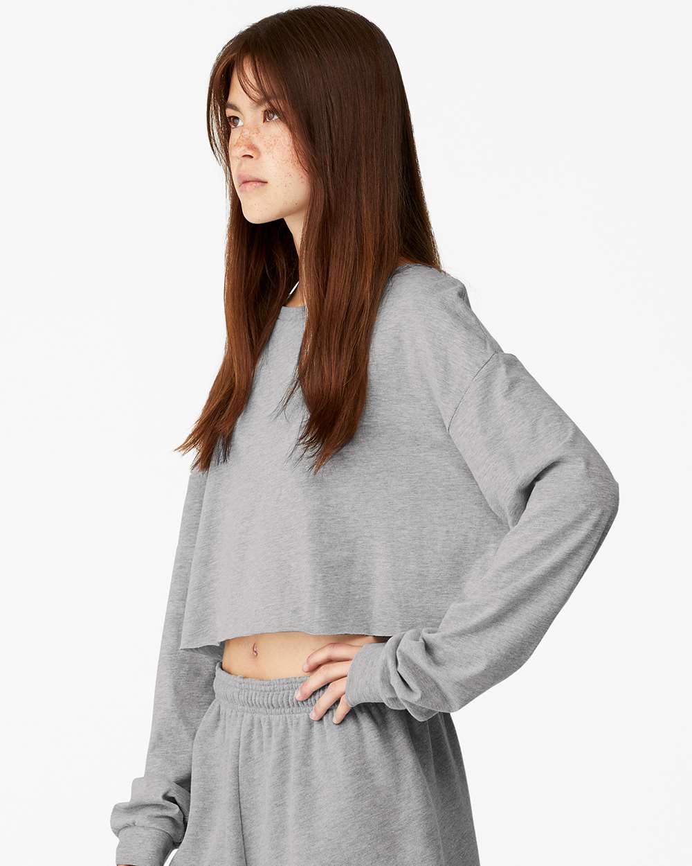 BELLA + CANVAS-6501-FWD Fashion Women's Crop Long Sleeve Tee - Image 5