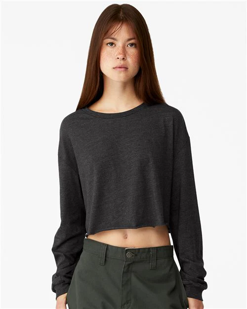 BELLA + CANVAS-6501-FWD Fashion Women's Crop Long Sleeve Tee - Image 51