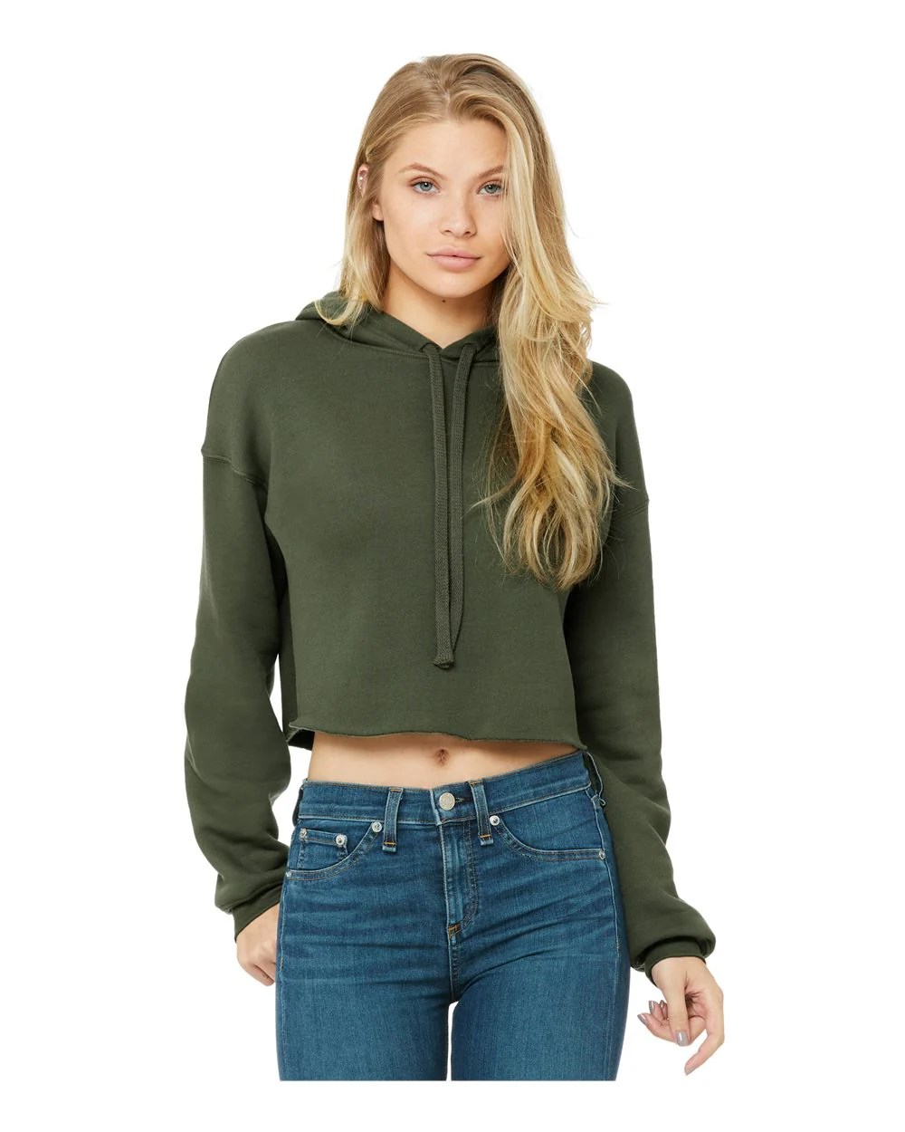 BELLA + CANVAS-7502-Women's Crop Fleece Hoodie - Image 35