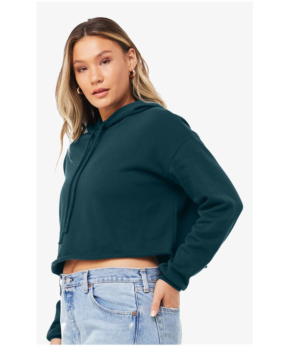 BELLA + CANVAS-7502-Women's Crop Fleece Hoodie - Image 5
