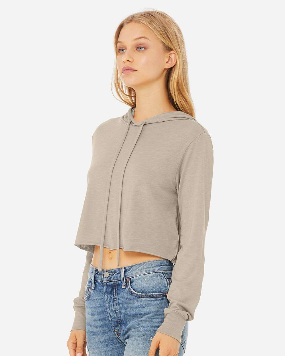 BELLA + CANVAS-8512-Women’s Triblend Crop Long Sleeve Hoodie - Image 15