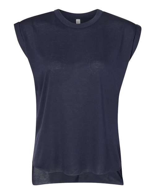 BELLA + CANVAS-8804-Women’s Flowy Rolled Cuffs Muscle Tee - Image 19