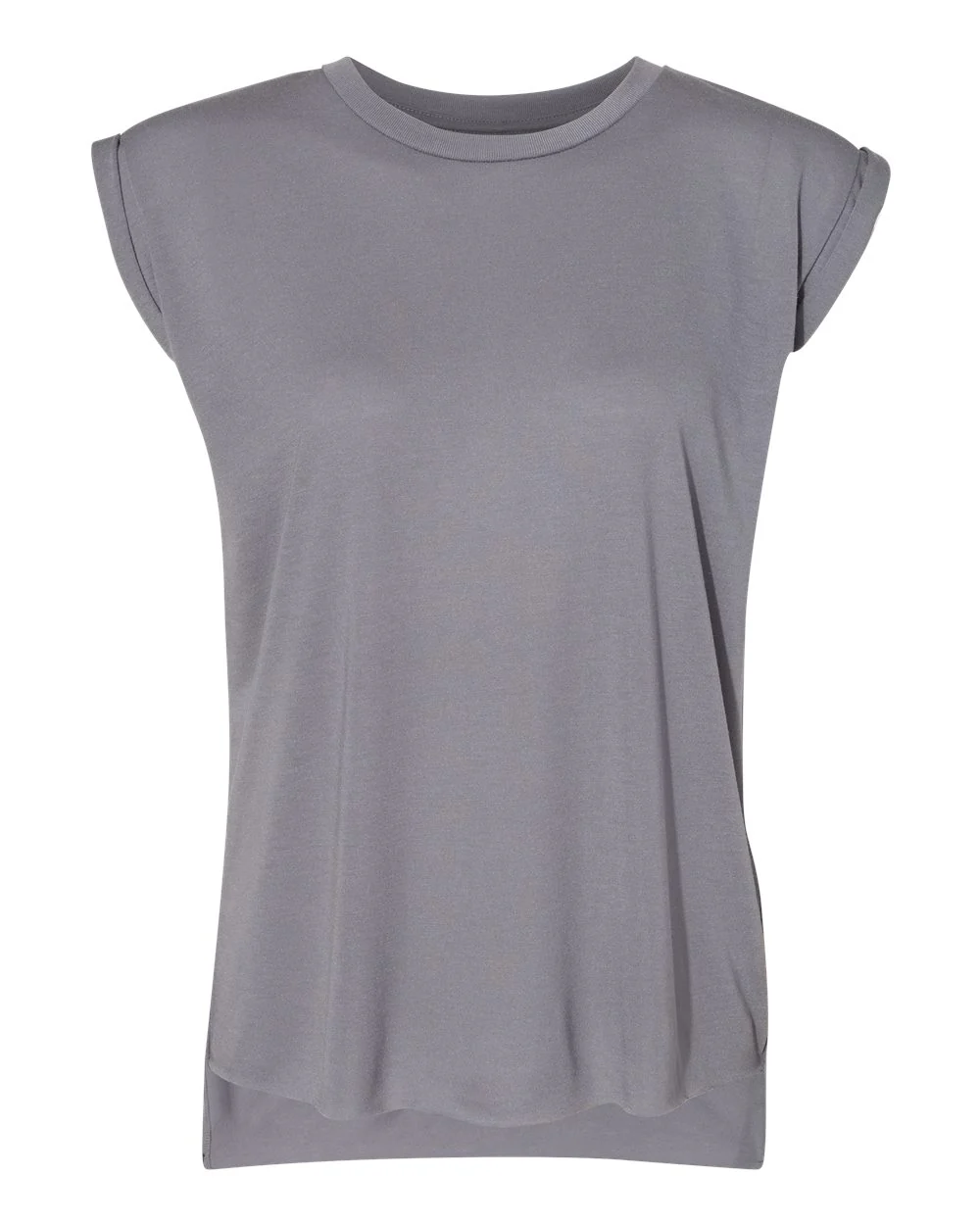 BELLA + CANVAS-8804-Women’s Flowy Rolled Cuffs Muscle Tee - Image 8