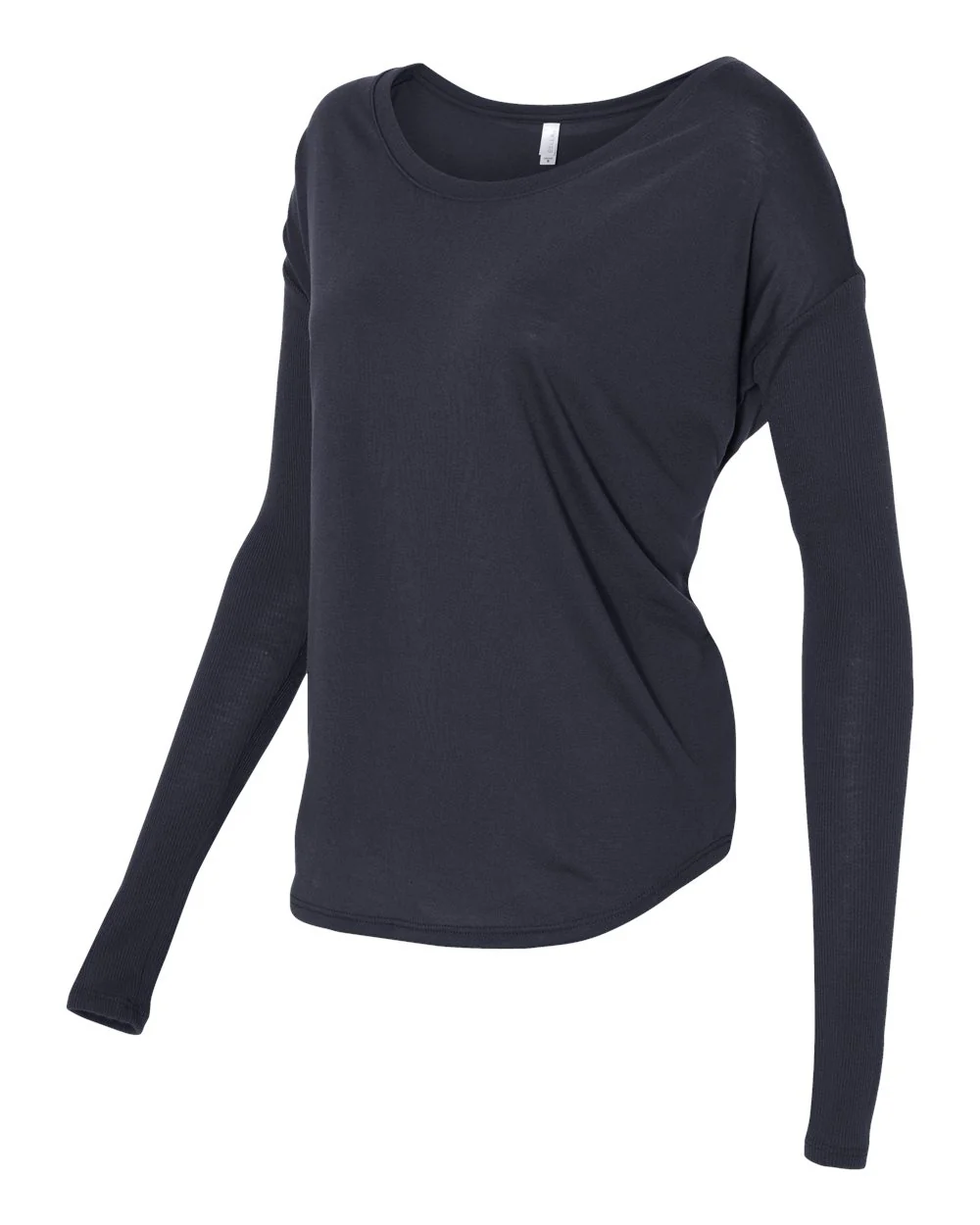 BELLA + CANVAS-8852-Women’s Flowy 2x1 Ribbed Long Sleeve Tee - Image 4