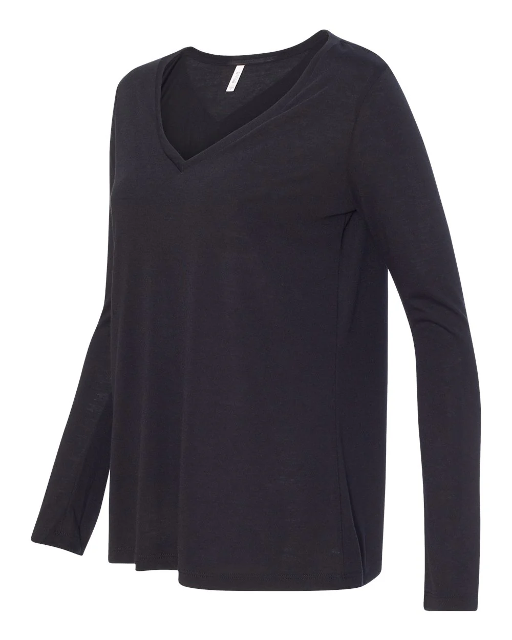 BELLA + CANVAS-8855-Women's Flowy Long Sleeve V-Neck Tee - Image 5