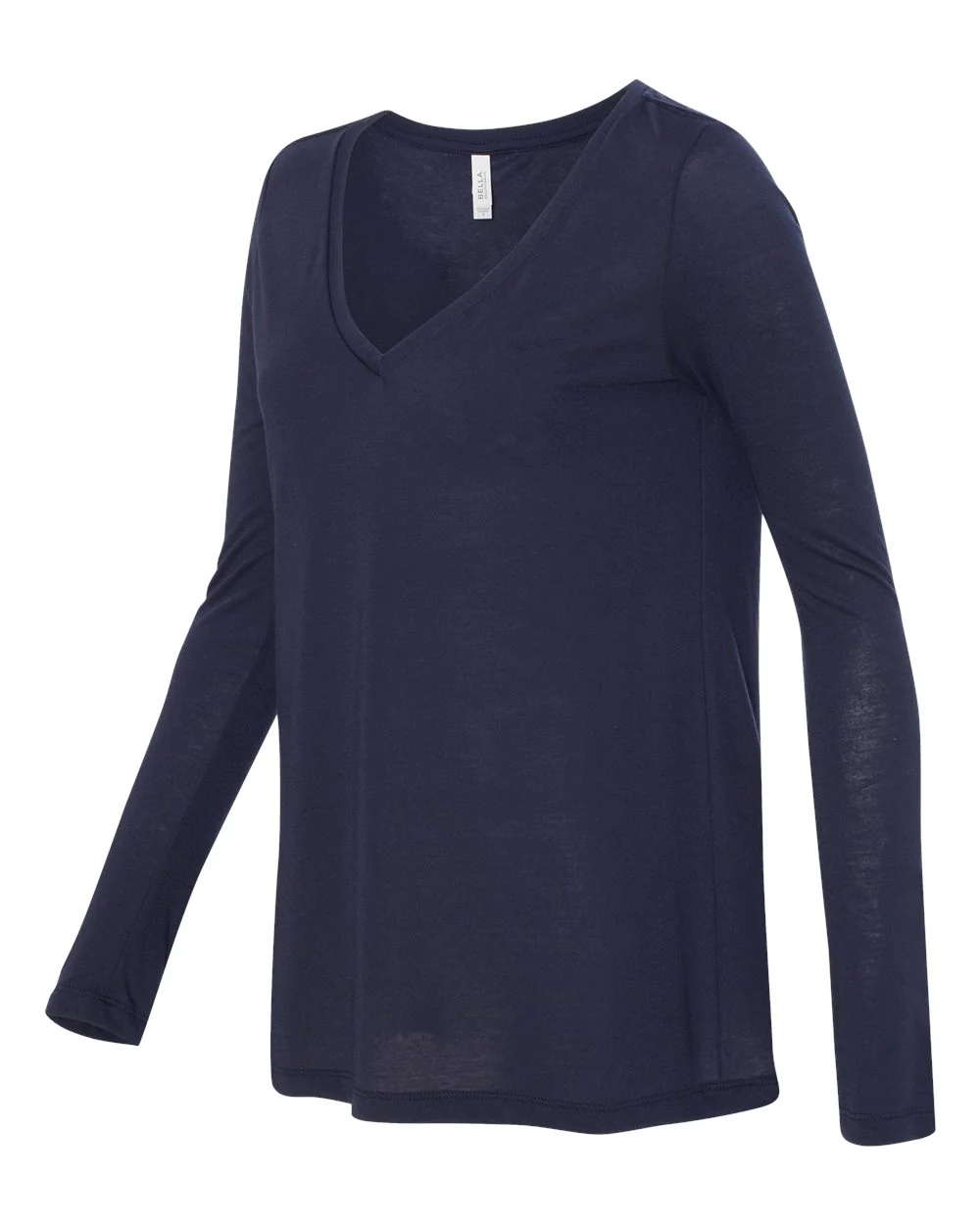 BELLA + CANVAS-8855-Women's Flowy Long Sleeve V-Neck Tee - Image 8