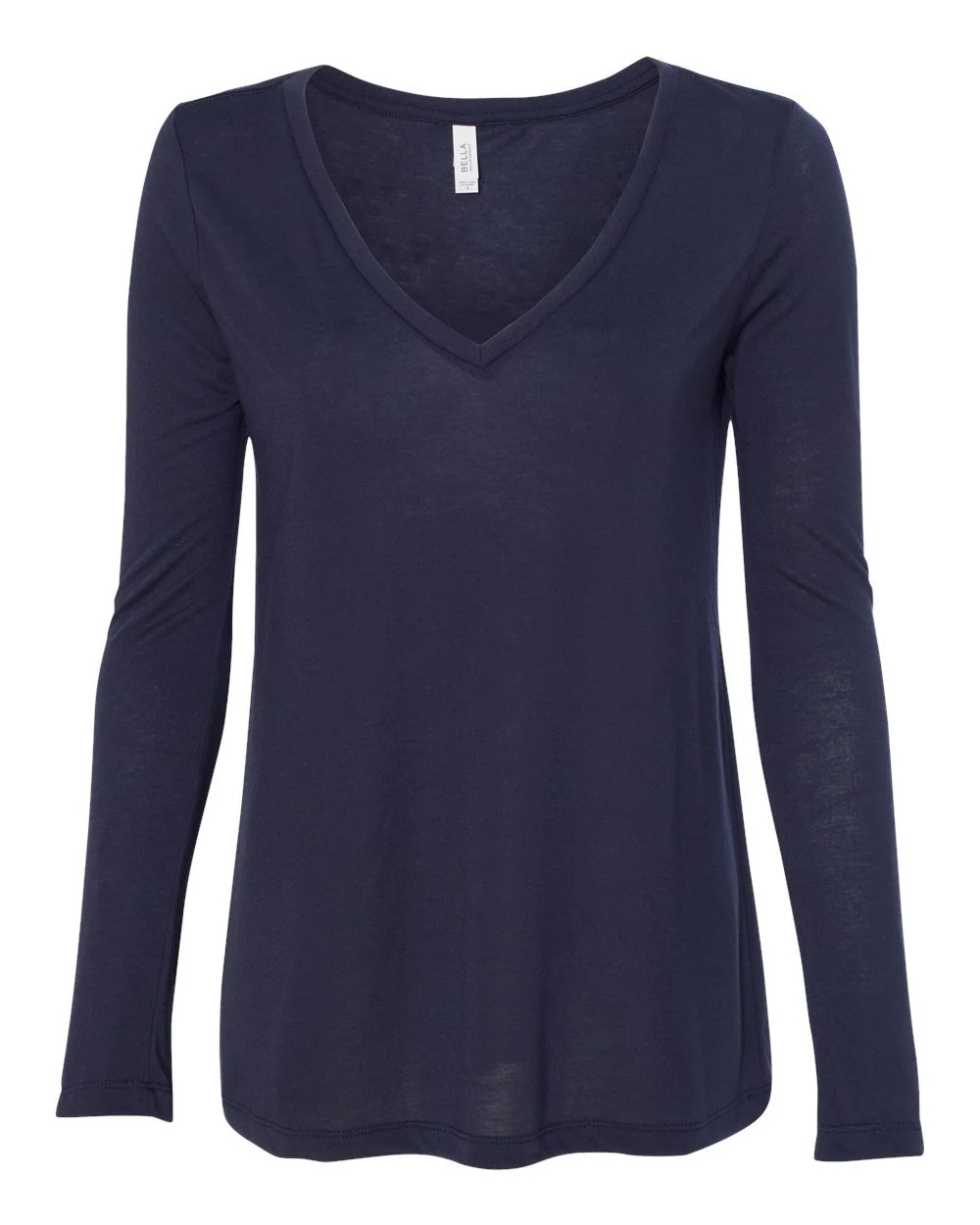 BELLA + CANVAS-8855-Women's Flowy Long Sleeve V-Neck Tee - Image 9