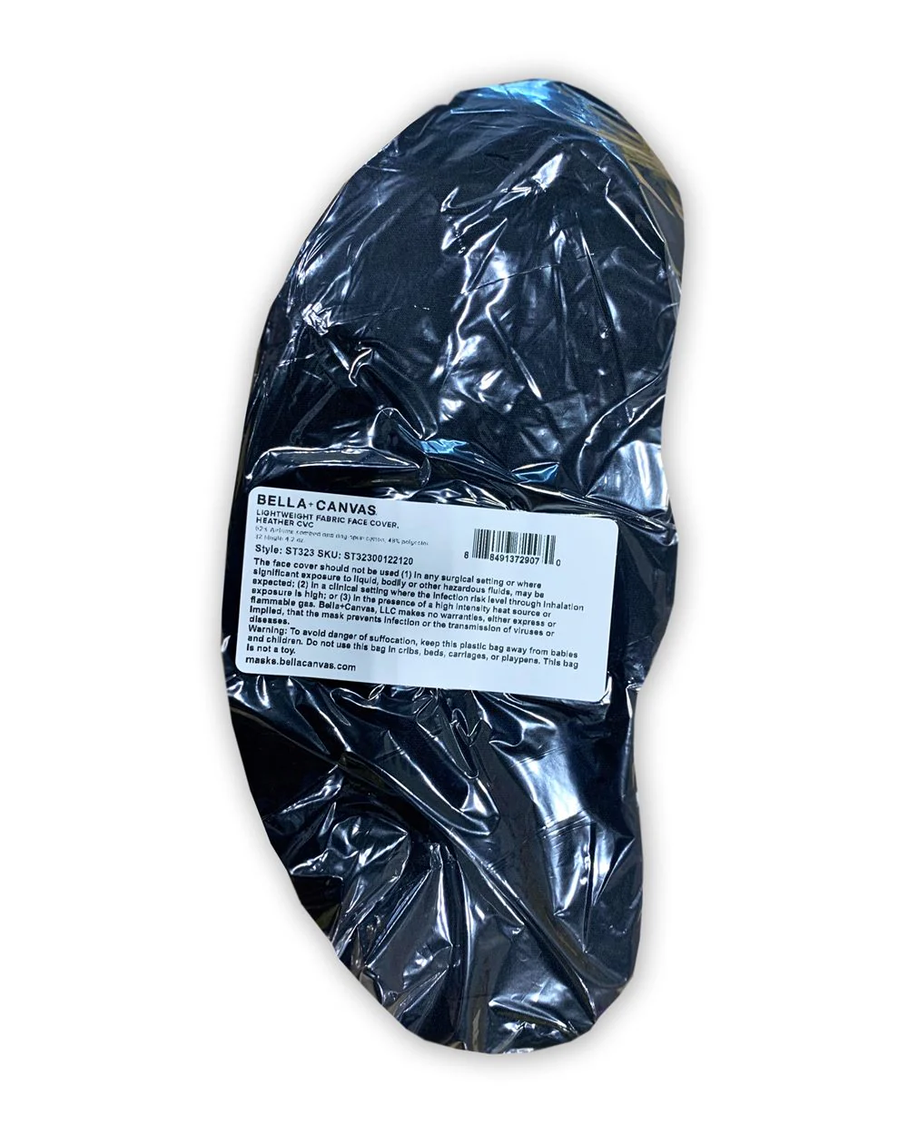 BELLA + CANVAS-ST323-Lightweight Fabric Face Cover - CVC 52/48 Cotton/Poly - Image 4