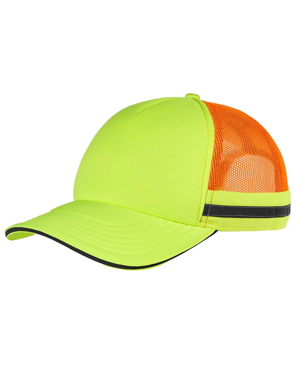 Big Accessories-BA661-Safety Trucker Cap - Image 2