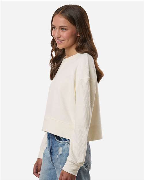 Boxercraft-BW5102-Women's Ribbed Knit Cropped Boxy Crew - Image 10
