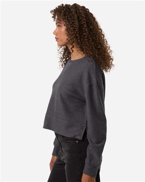 Boxercraft-BW5102-Women's Ribbed Knit Cropped Boxy Crew - Image 7