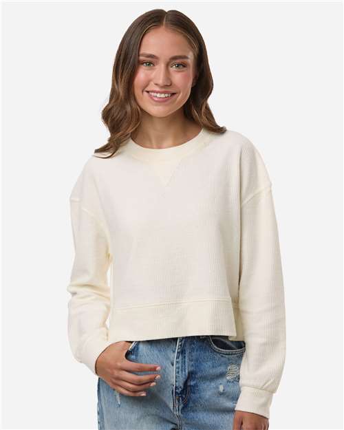 Boxercraft-BW5102-Women's Ribbed Knit Cropped Boxy Crew - Image 9