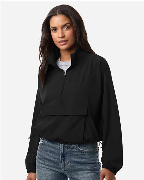 Boxercraft-BW5204-Women's Stretch Woven Quarter-Zip Pullover - Image 5