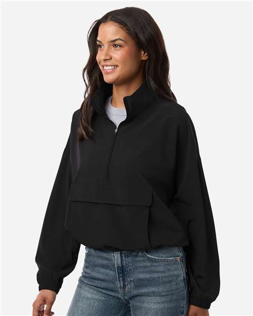 Boxercraft-BW5204-Women's Stretch Woven Quarter-Zip Pullover - Image 6