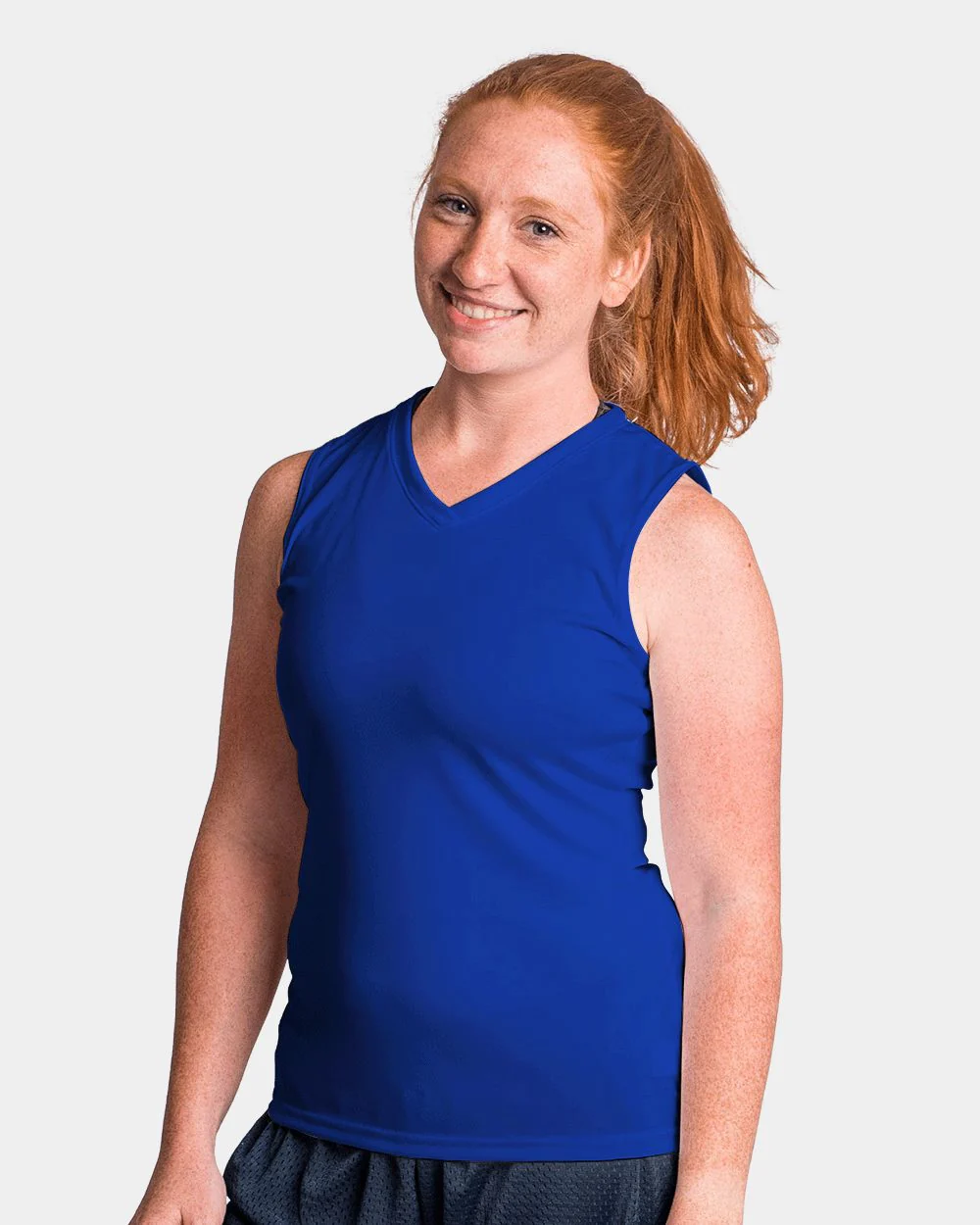 C2 Sport-5663-Women's Sleeveless V-Neck T-Shirt - Image 4
