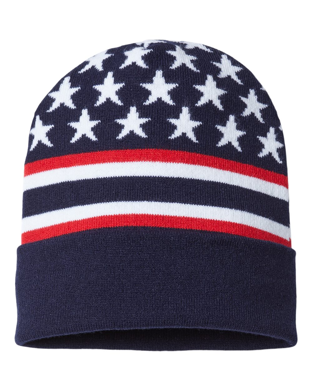 CAP AMERICA-RK12-USA-Made Patriotic Cuffed Beanie - Image 6
