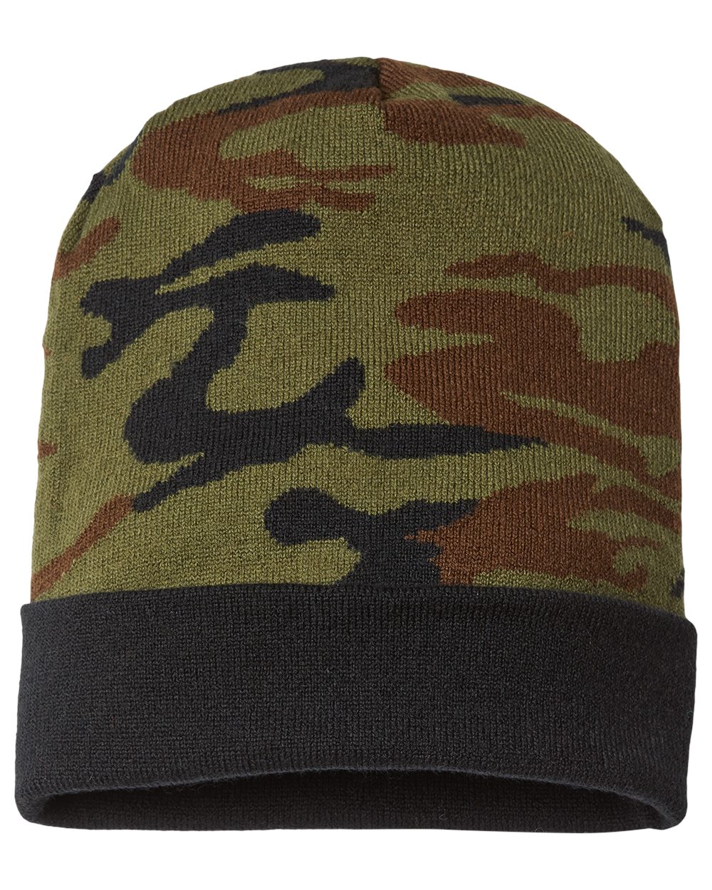 CAP AMERICA-RKC12-USA-Made Camo Cuffed Beanie - Image 2