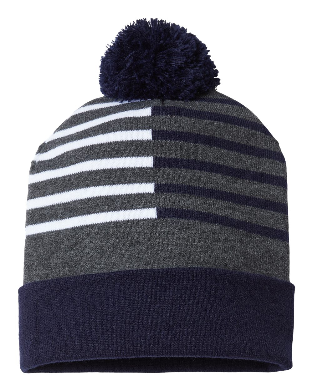 CAP AMERICA-RKH12-USA-Made Half Color Beanie - Image 3