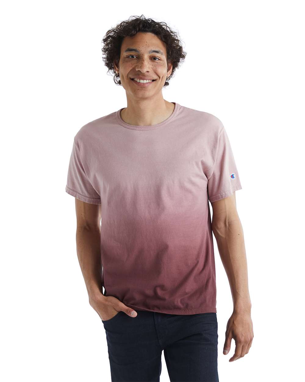 Champion-CD100D-Classic Jersey Dip Dye T-Shirt - Image 11