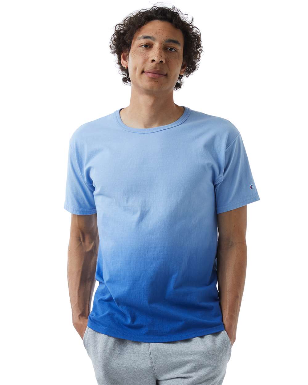 Champion-CD100D-Classic Jersey Dip Dye T-Shirt - Image 5