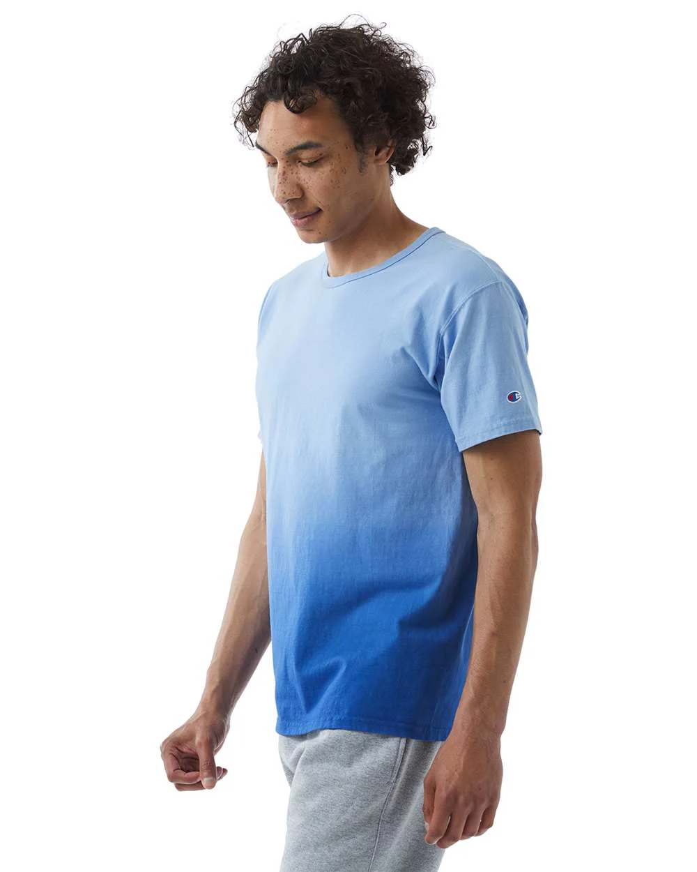 Champion-CD100D-Classic Jersey Dip Dye T-Shirt - Image 6