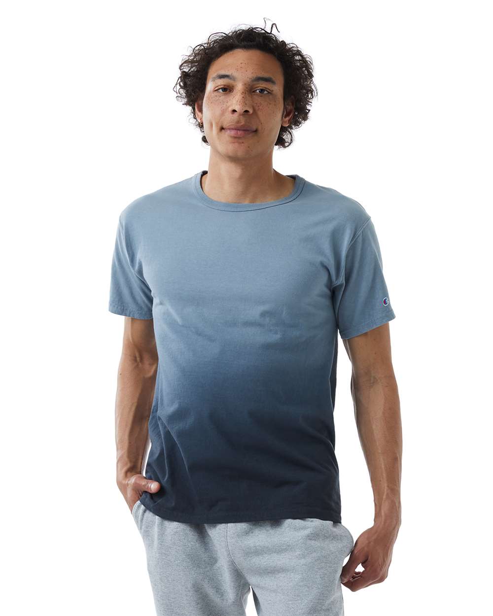 Champion-CD100D-Classic Jersey Dip Dye T-Shirt - Image 8