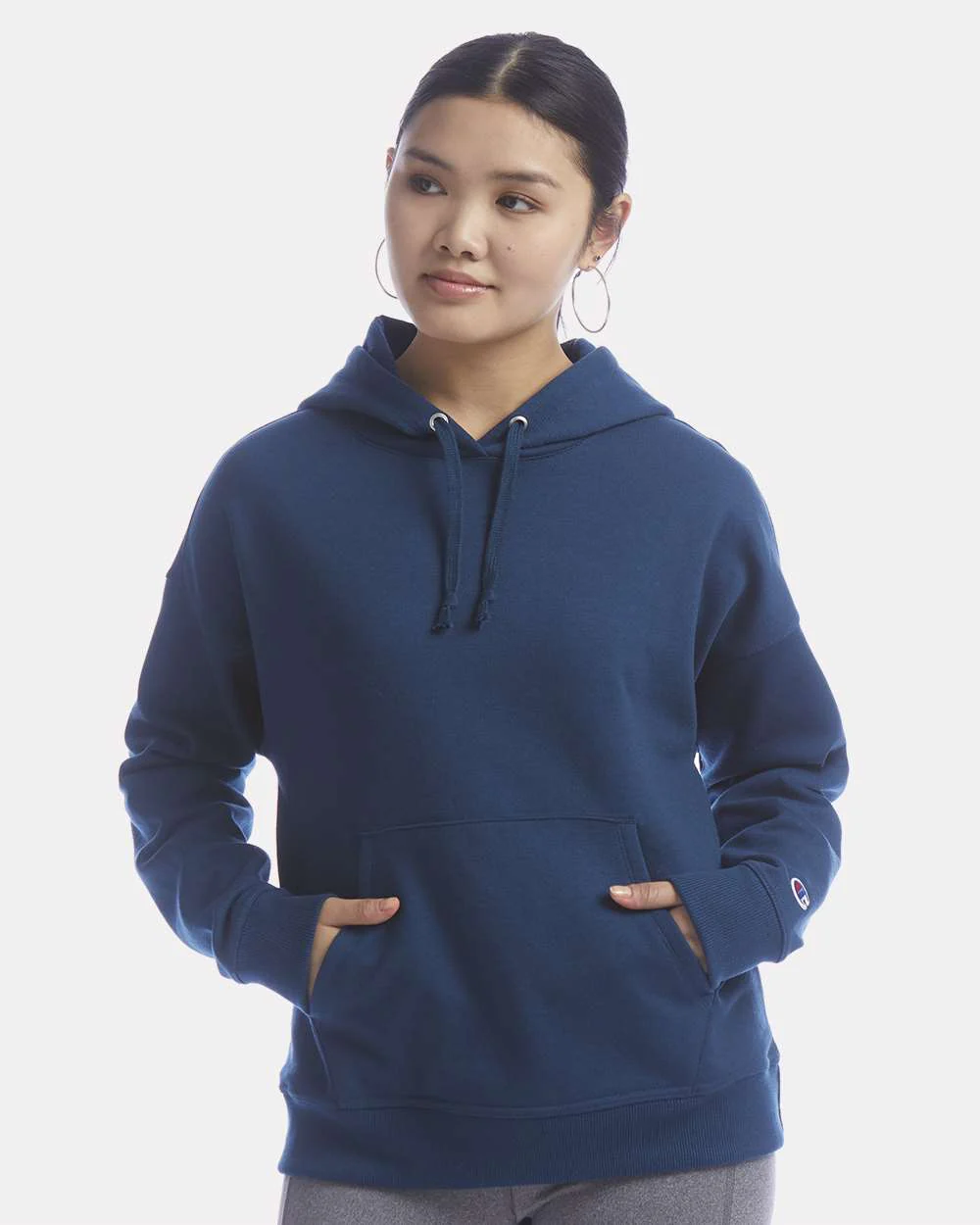 Champion-S760-Women's Powerblend® Hooded Sweatshirt - Image 11