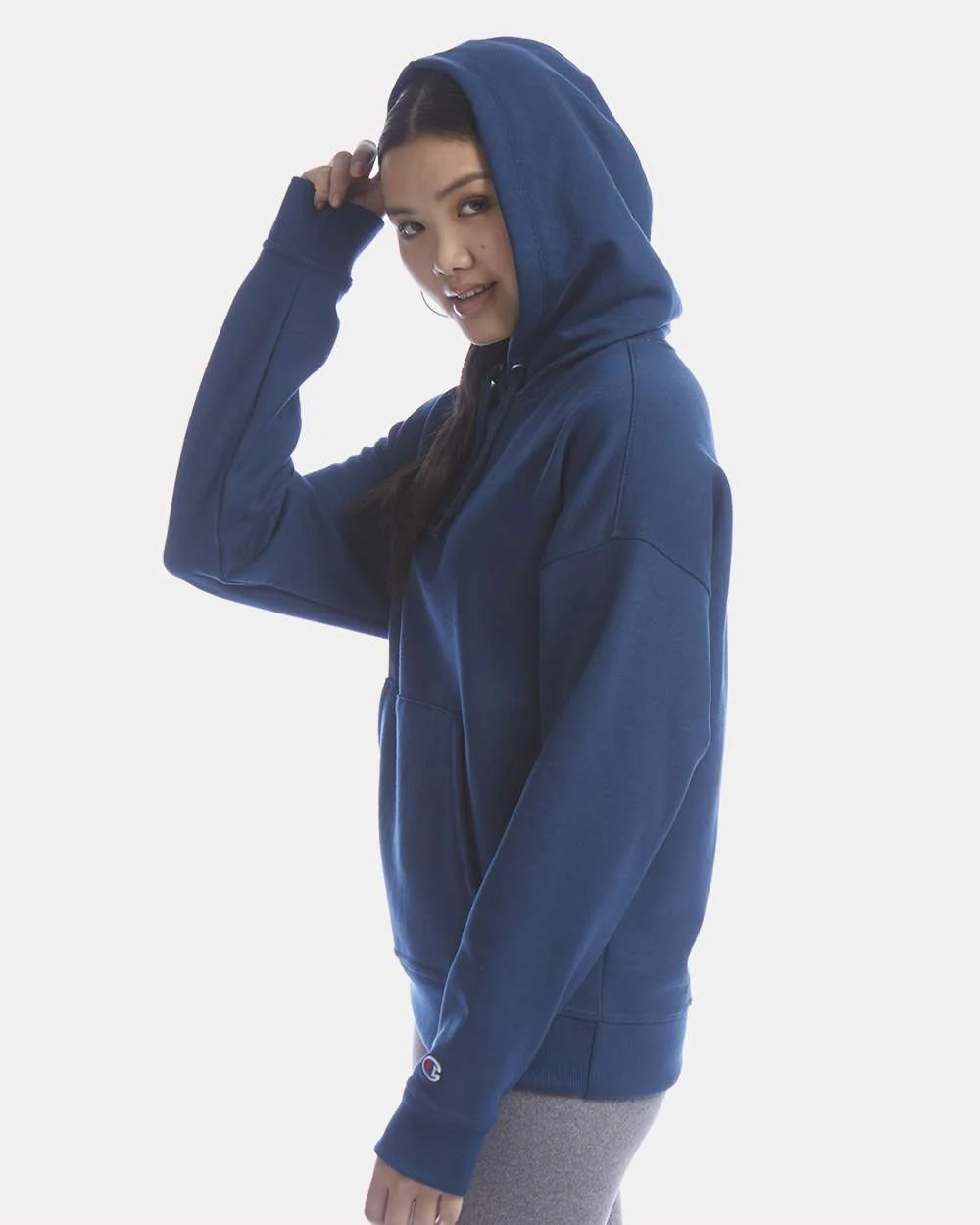 Champion-S760-Women's Powerblend® Hooded Sweatshirt - Image 12