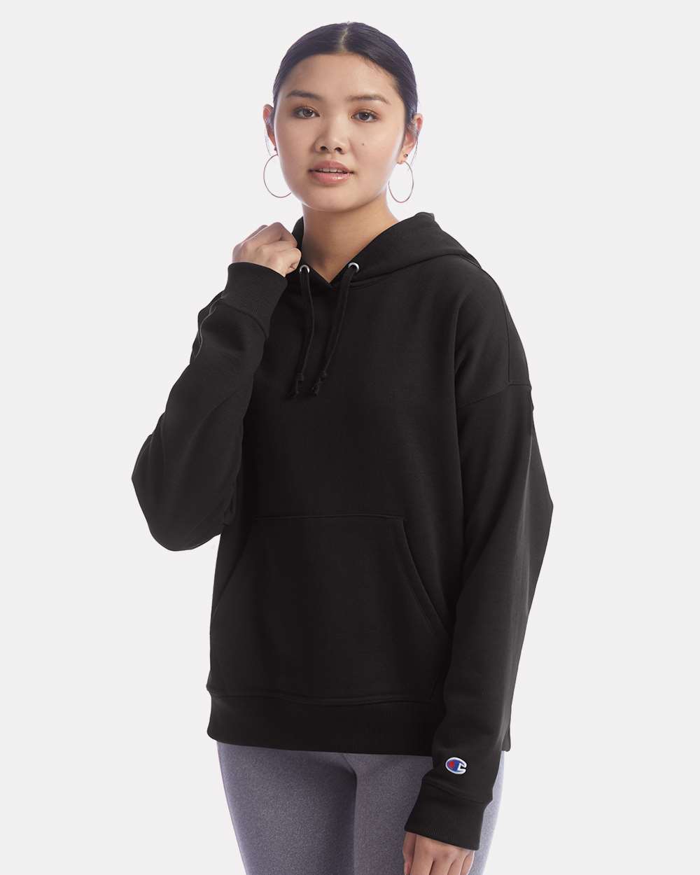 Champion-S760-Women's Powerblend® Hooded Sweatshirt - Image 4